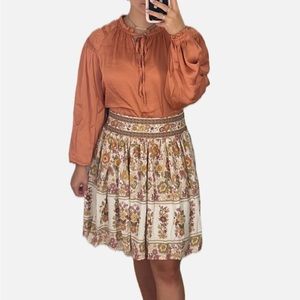 Philosophy peasant blouse in burnt orange